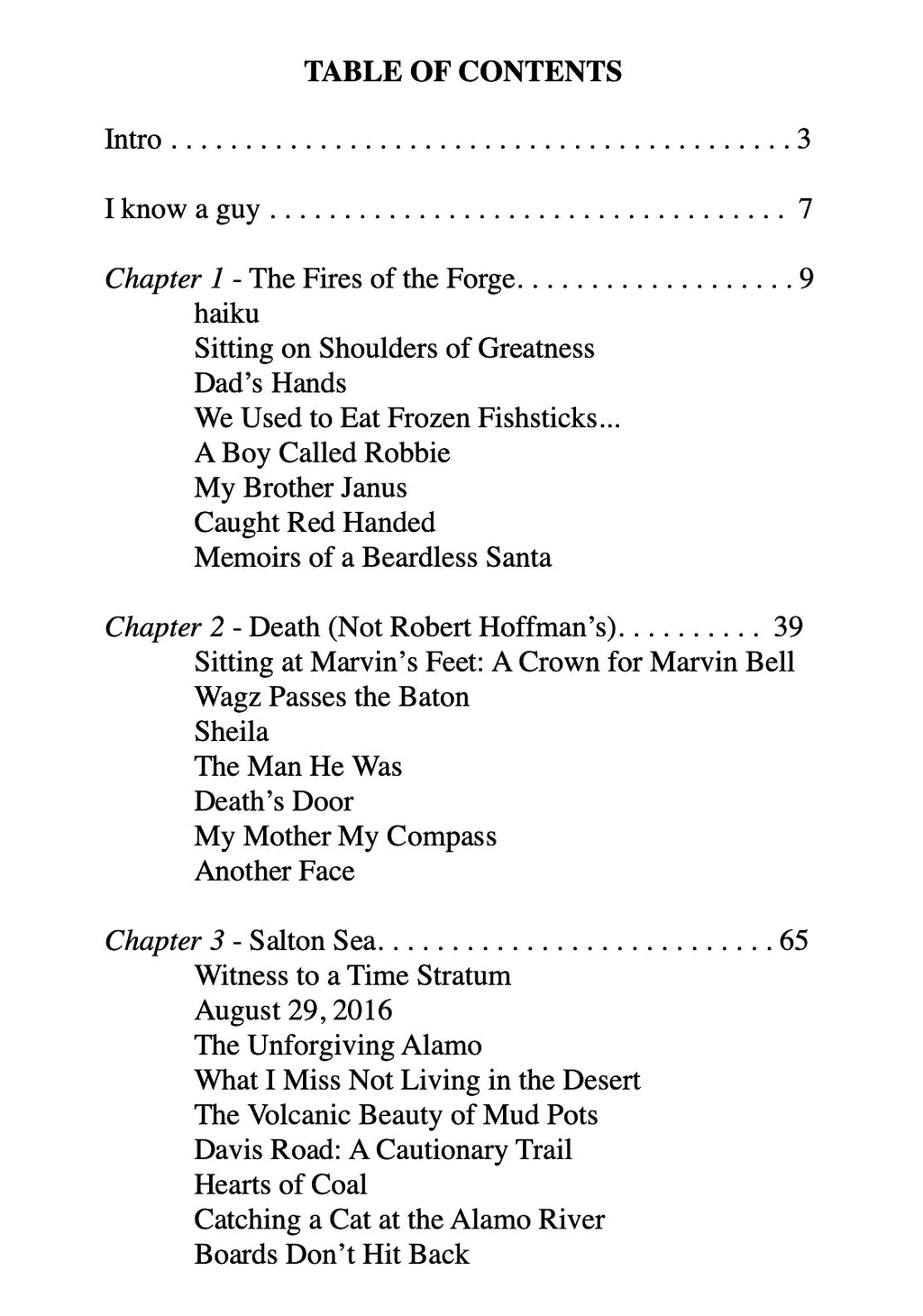I KNOW A GUY ~ a glimpse at the writings of Robert Hoffman