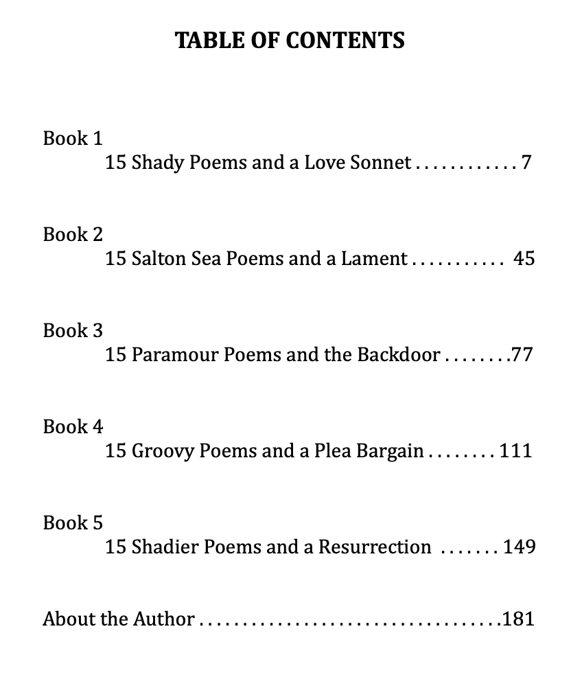 THE 15 POEM OMNIBUS - Volume One